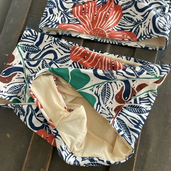 Carolina K for Free People Printed Hugh Waist Bikini XS - Picture 7 of 9